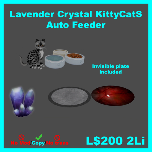 [KC] Lavender Crystal Cluster  Auto Feeder