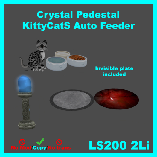 [KC] Crystal Pedestal Kitty Auto Feeder