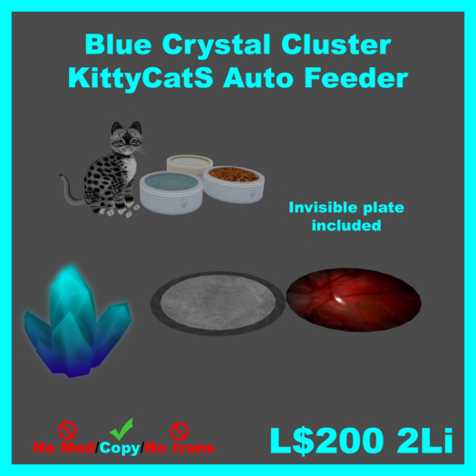 [KC] Blue Crystal Cluster Auto Feeder