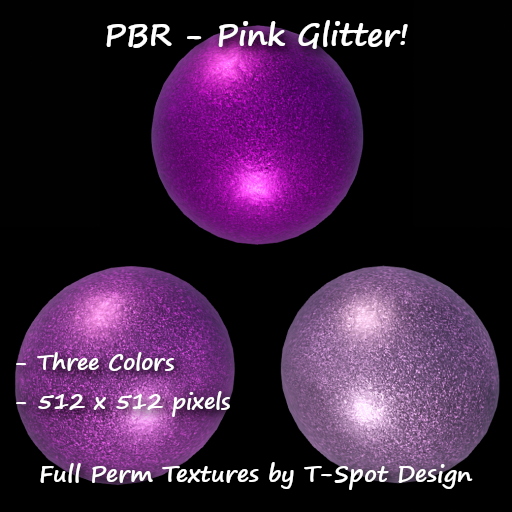 T-Spot PBR Materials - Pink Glitter 512x512 px - FP