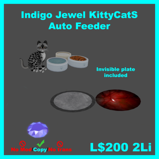 [KC] Indigo Jewel Kitty Auto Feeder
