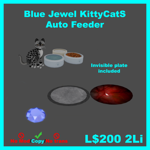 [KC] Blue Jewel Kitty Auto Feeder