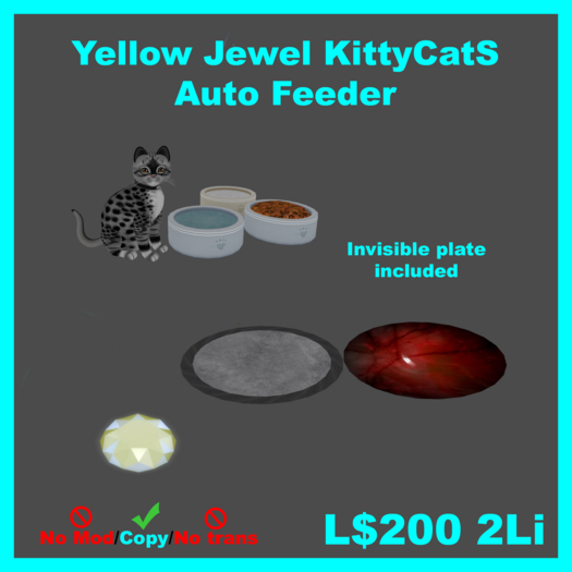 [KC] Yellow Jewel Kitty Auto Feeder