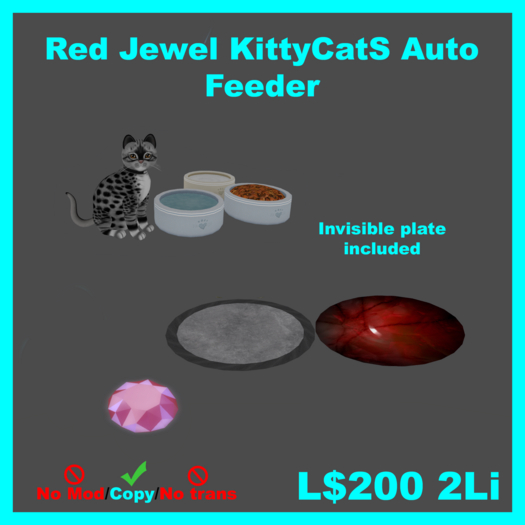 [KC] Red Jewel Kitty Auto Feeder