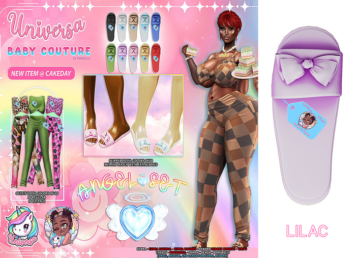 #UxBC - Angel [SLIPPERS] - LILAC -Kupra Peach LaraX Reborn Legacy Natural Mounds Bork Waifu Bombshell Preggy