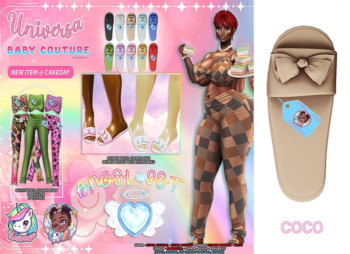 #UxBC - Angel [SLIPPERS] - COCO -Kupra Peach LaraX Reborn Legacy Natural Mounds Bork Waifu Bombshell Preggy
