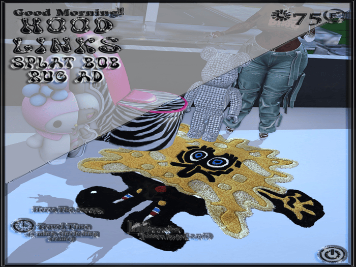 {HOODLINKS}SPLAT BOB RUG