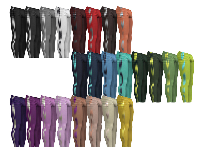 TwoSided Basic Gym Leggings Fatpack