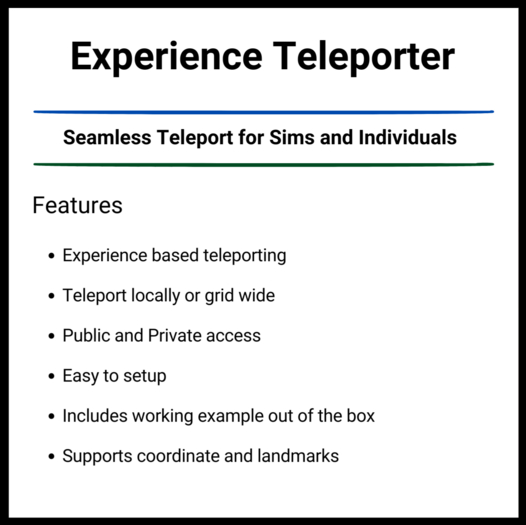 P&B Experience Teleporter