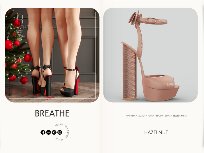 [BREATHE]-Rinoka Heels-Hazelnut-For-(Maitreya Lara, Legacy, Kupra, eBody, Slink and Belleza Freya)