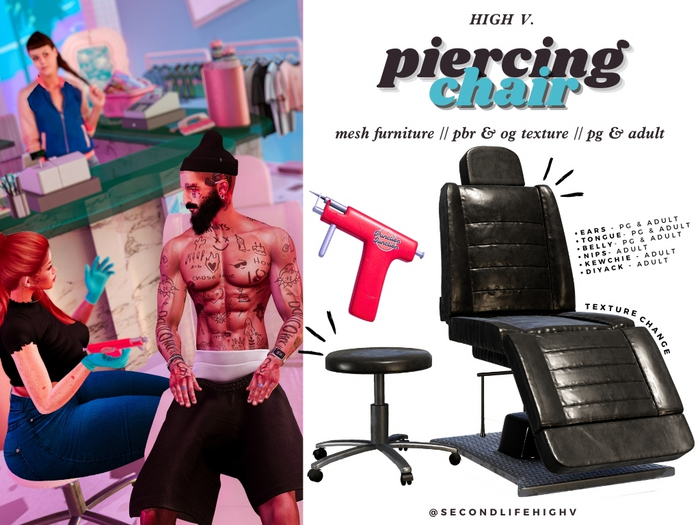 [high v.] Piercing Chair // - Chubby Pack - ADULT