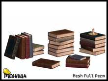Meshuga Antique Stacks of Books FULL PERM MESH