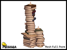 Meshuga Antique Books Stacked FULL PERM MESH