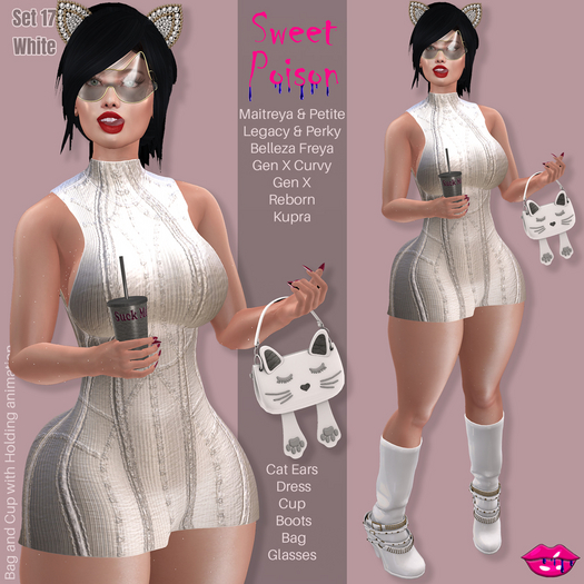 Sweet Poison Set 17-White 