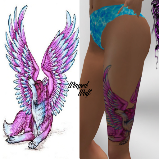 Winged Wolf Tattoo