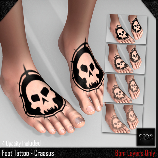 ::: Core ::: Men's Foot Tattoo - Crassus