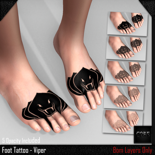 ::: Core ::: Men's Foot Tattoo - Viper