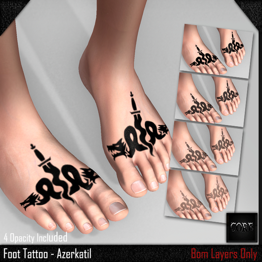 ::: Core ::: Men's Foot Tattoo - Azerkatil