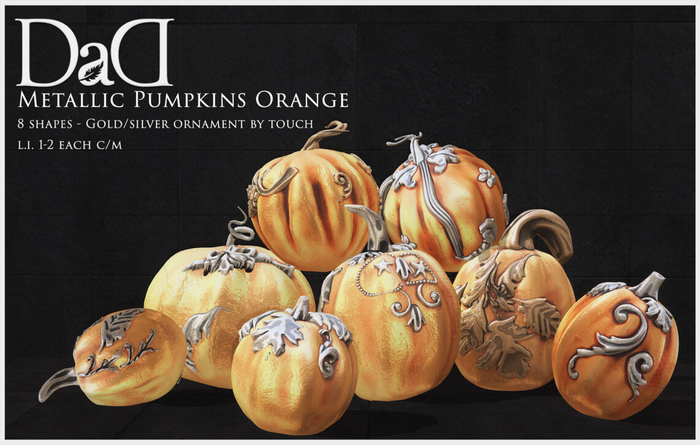 DaD - Metallic Pumpkins Set - Orange  v.1.0
