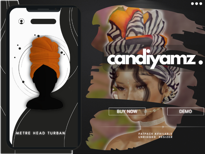 *CY* Metre . Orange . Head Turban Scarf // (Add)