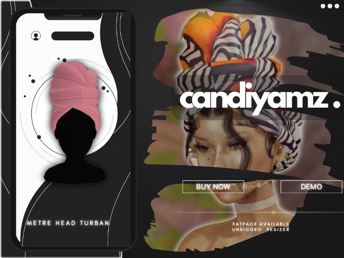 *CY* Metre . LightPink . Head Turban Scarf // (Add)