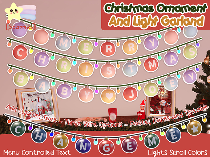[Starries] Ornament & Lights Garland
