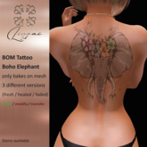 [LinoMi] BOM Tattoo - Boho Elephant