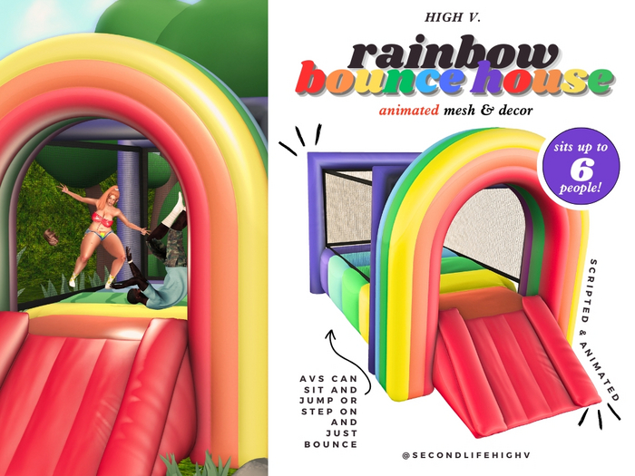 [high v.] rainbow bounce house pride unpacker (add)