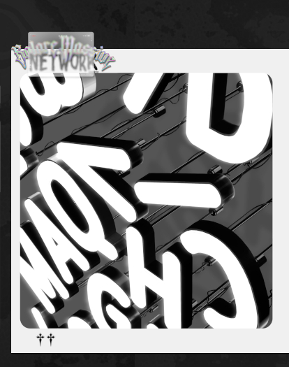 GMN. Ceiling Alphabet - Black 