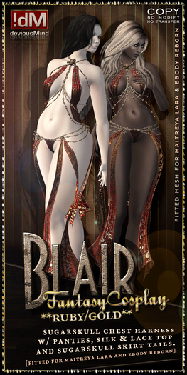 !dM deviousMind "Blair" Necromancer Cosplay **RUBY**