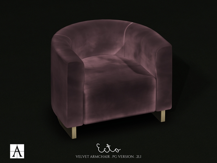 Architect. Velvet Armchair "Ecto" #Rose PG