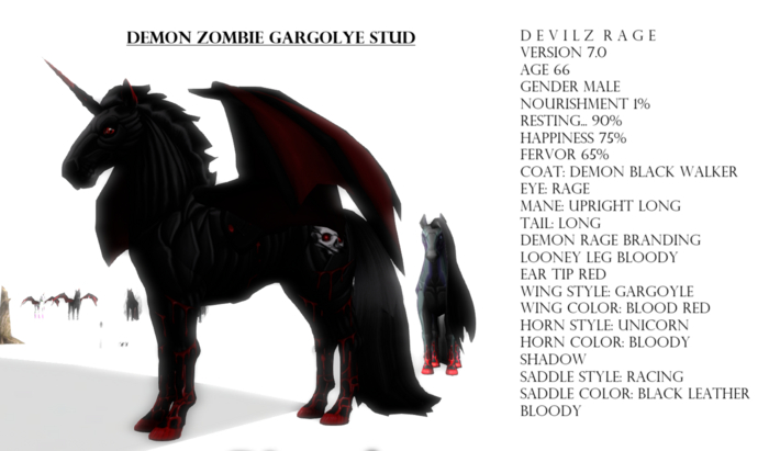 DEMON ZOMBIE BLOODY RAGE GARGOYLE STUD