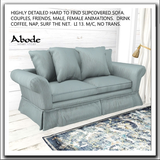 ABODE Estate Slipcovered Sofa SKY