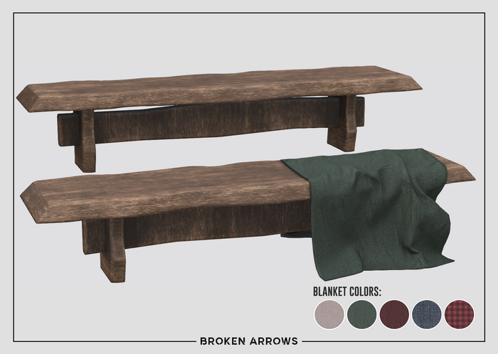 BROKEN ARROWS - Noel Bench - Worn Wood 