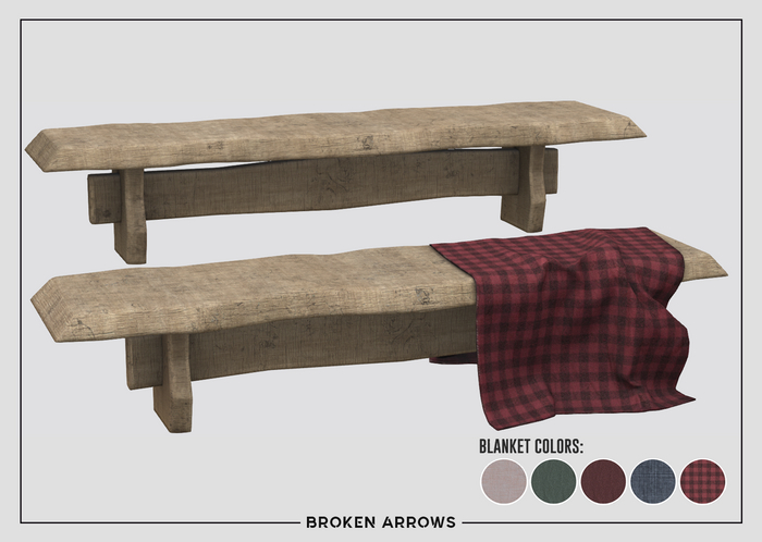 BROKEN ARROWS - Noel Bench - White Wood 
