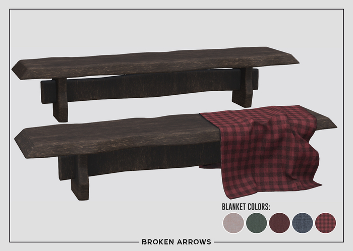 BROKEN ARROWS - Noel Bench - Dark Wood 