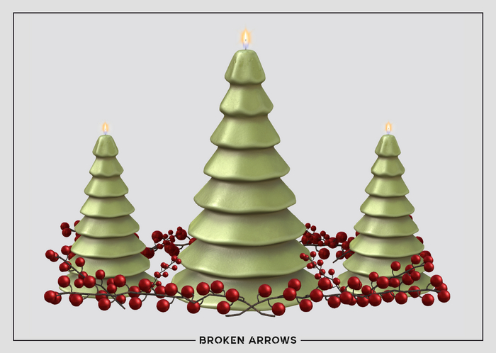 BROKEN ARROWS - Noel - Tree Candle & Mistletoe