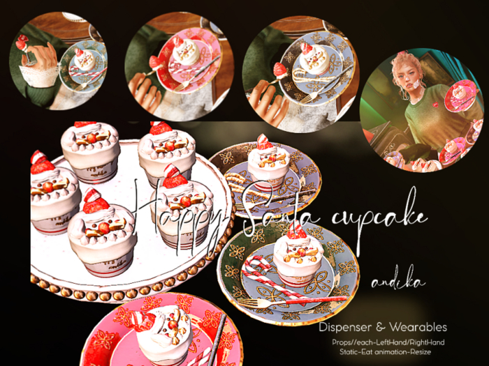ADD/andika {Happy Santa cup Cake}Dispenser & Wearable set