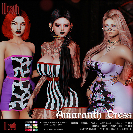- wraith - Amaranth Dress - {MAITREYA FATPACK}