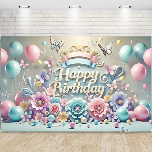 BIRTHDAY PASTEL FLOWERS TEXTURE