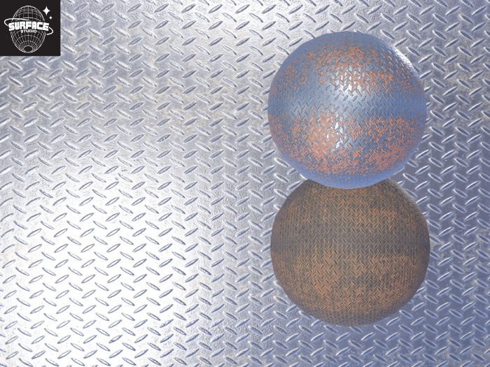 PBR Patterned Metal Plate