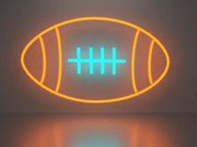 American football ball neon sign Full Permission