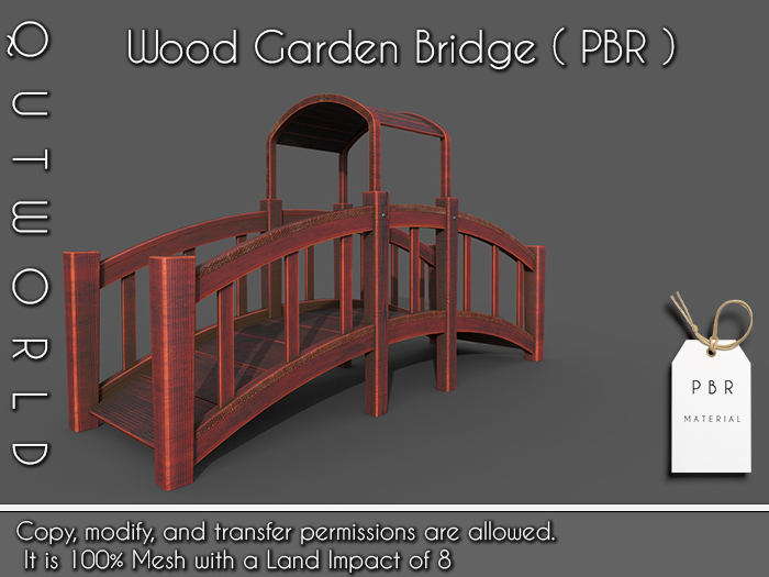 .::QUTWORLD Wood Garden Bridge (PBR)::.FP