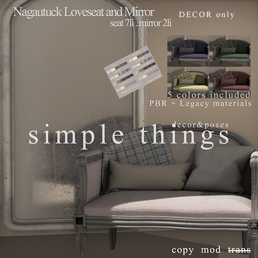 Simple Things - Nagautuck Loveseat {Deco Only}