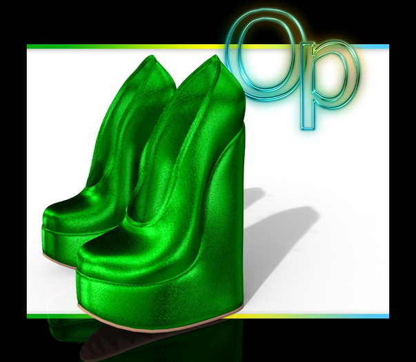Green Teez Platform Heels Reborn