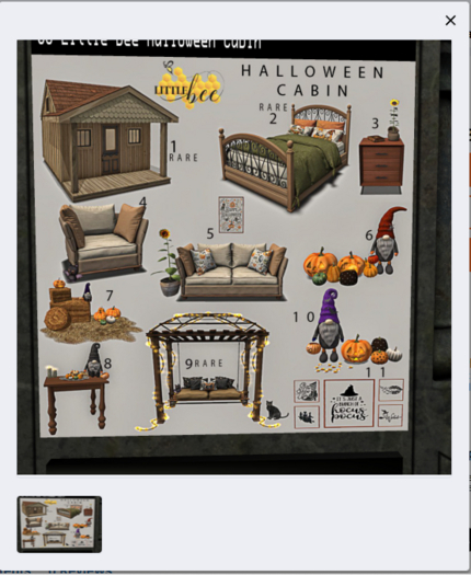 01 Little Bee Halloween Cabin RARE