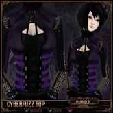 =^.^= Curious Kitties - Cyberfuzz Top - Purple 