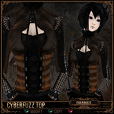 =^.^= Curious Kitties - Cyberfuzz Top - Orange 