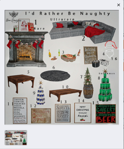 01 Bee Designs I'd Rather Be Naughty Gacha  RARE