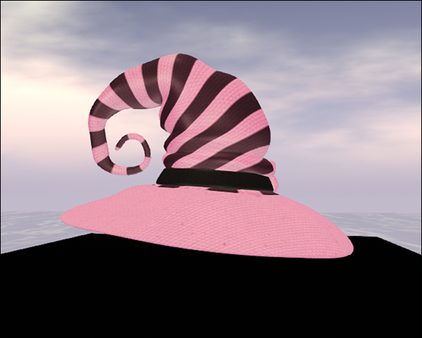 *CK* Halloween hat Pink with Black Stripes
